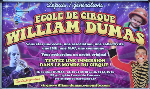 Panneau pub ecole de cirque 2015